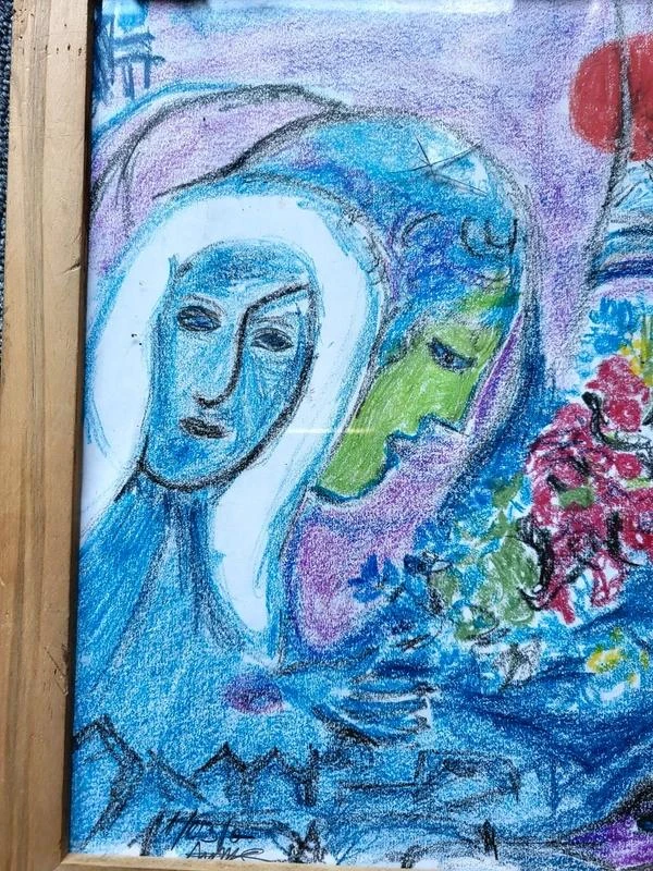 Quadro Emoldurado Desenho Feito à Mão - Assinado Anne (2016) – photo 2